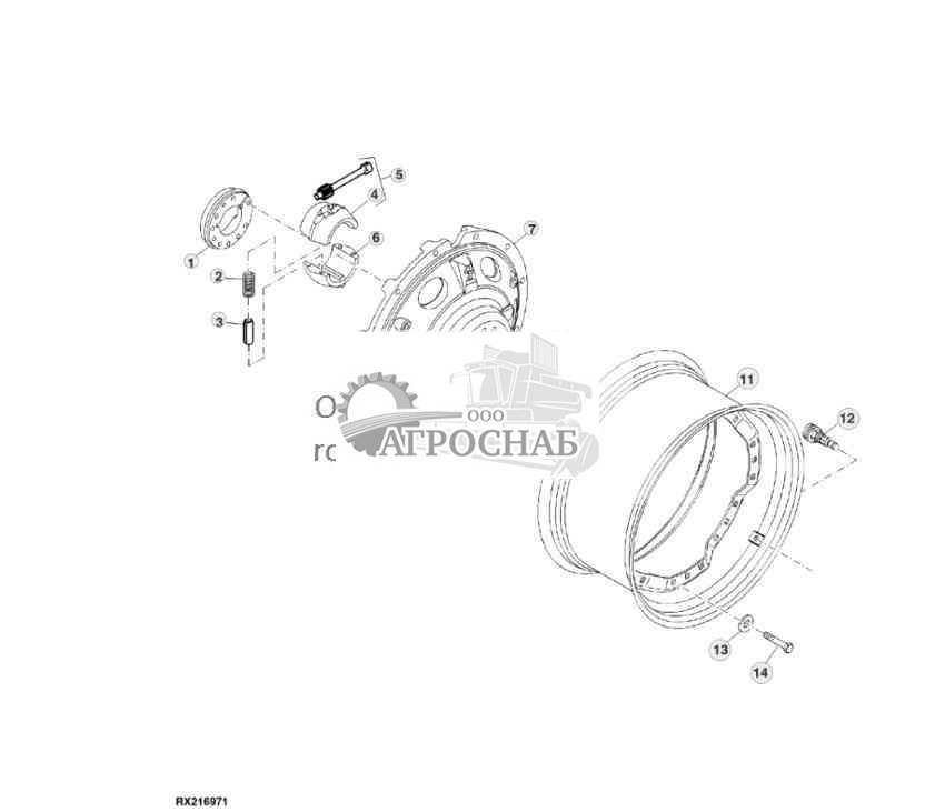 Литые задние колеса, левые 
